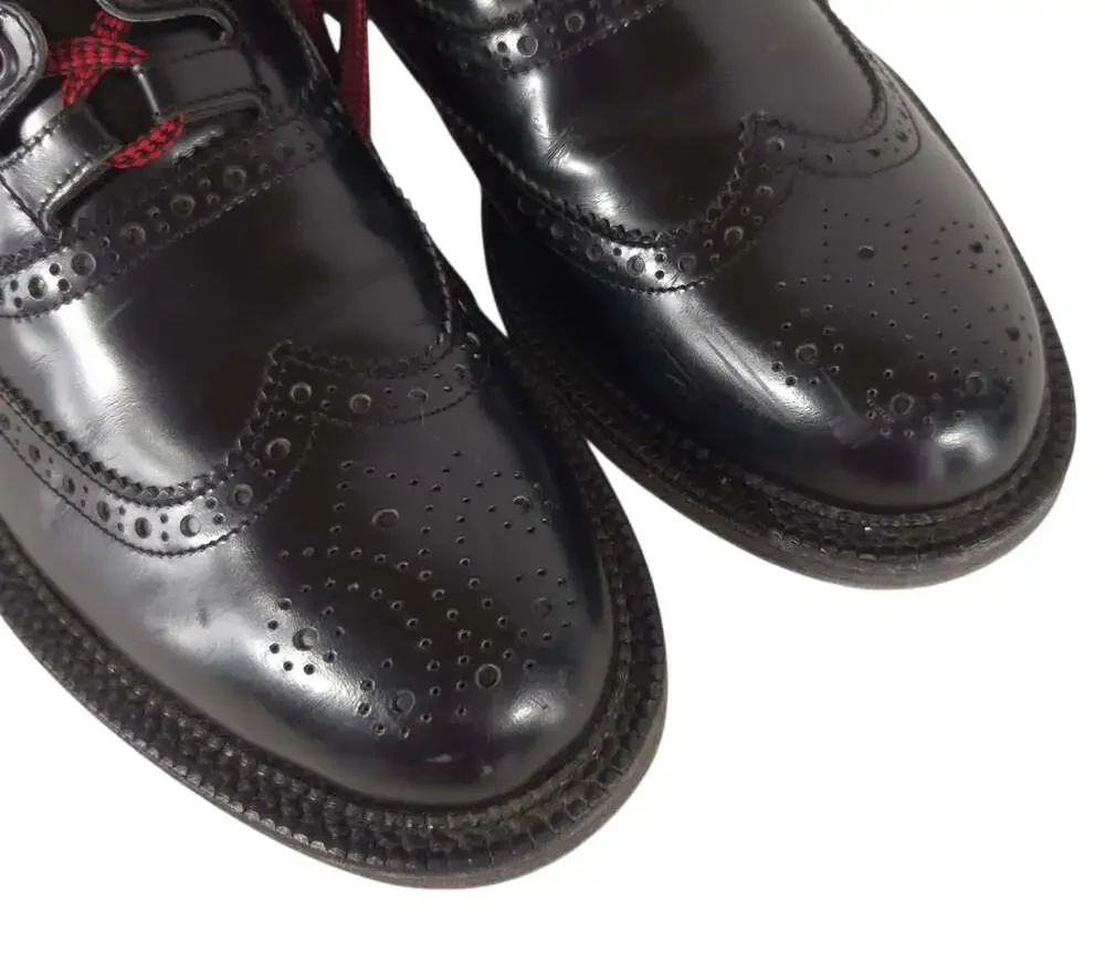 Dsquared2 Leather Wingtip Brogue Boots US 9 IT 42 Mens Black Lace Up $950